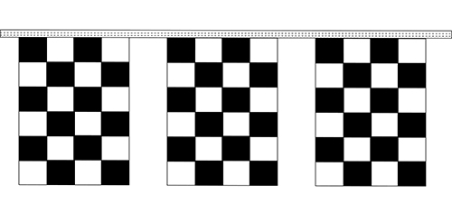 Square Checkered Flags String